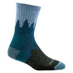 Darn Tough Treeline Micro Crew Midweight pohodniške nogavice z blazinjenjem, Blue