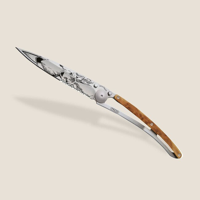 Deejo Serration preklopni nož titan wood Deer