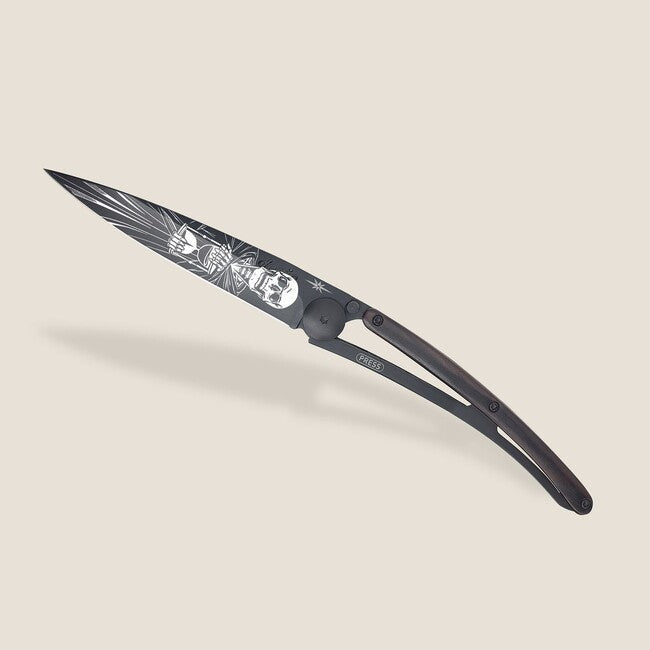Deejo Tattoo preklopni nož Black ebony wood Immortal