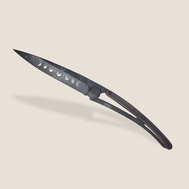 Deejo Tattoo Πτυσσόμενο Μαχαίρι Black ebony wood, Moon Phase