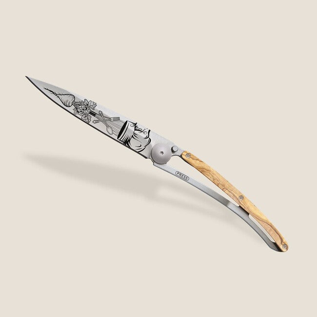 Deejo Tattoo wood preklopni nož Chef