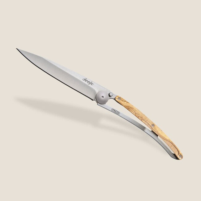 Deejo Wood preklopni nož natural olive
