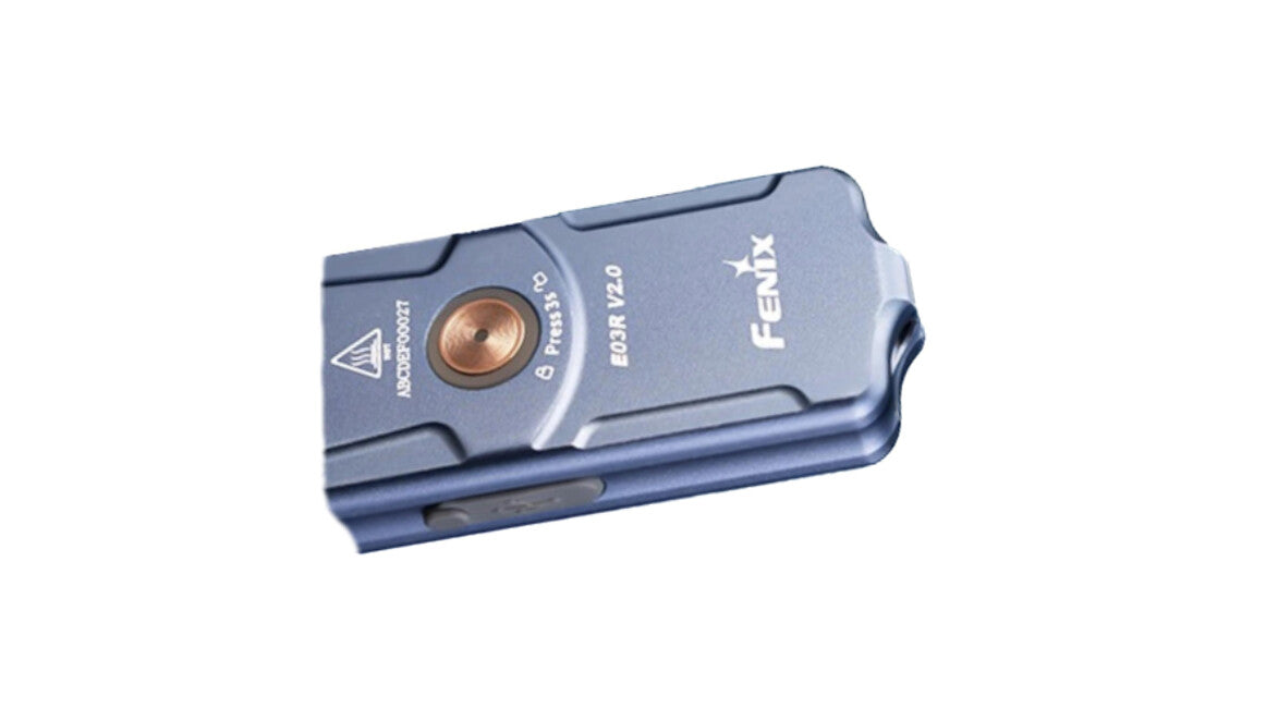 Fenix E03R V2.0 napolnljiva svetilka, modra