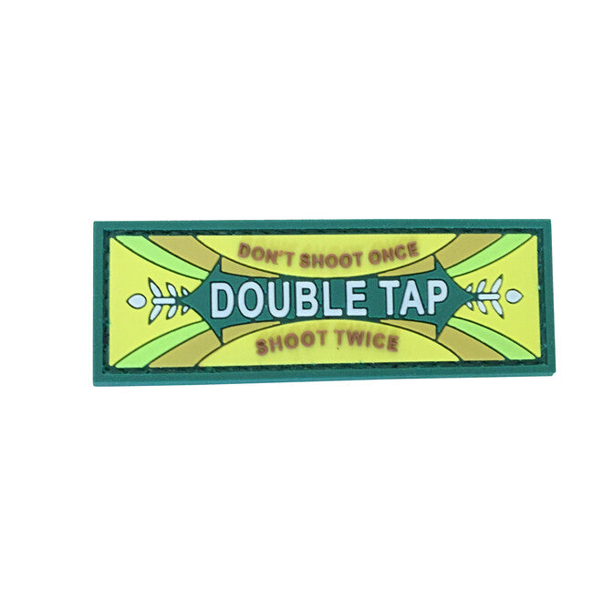WARAGOD Double Tap Don't Shoot Once Twice našitek PVC Patch, OD Green