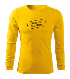 DRAGOWA Fit-T majica z dolgimi rokavi Made in Slovenia, rumena