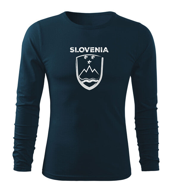 DRAGOWA Fit-T majica z dolgimi rokavi, Slovenija z napisom