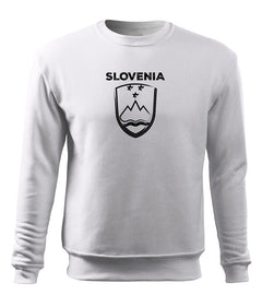DRAGOWA moški pulover slovenski znak z napisom, bela