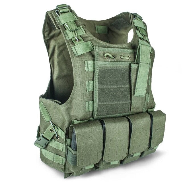 DRAGOWA Heavy Duty Military Vest, Olive