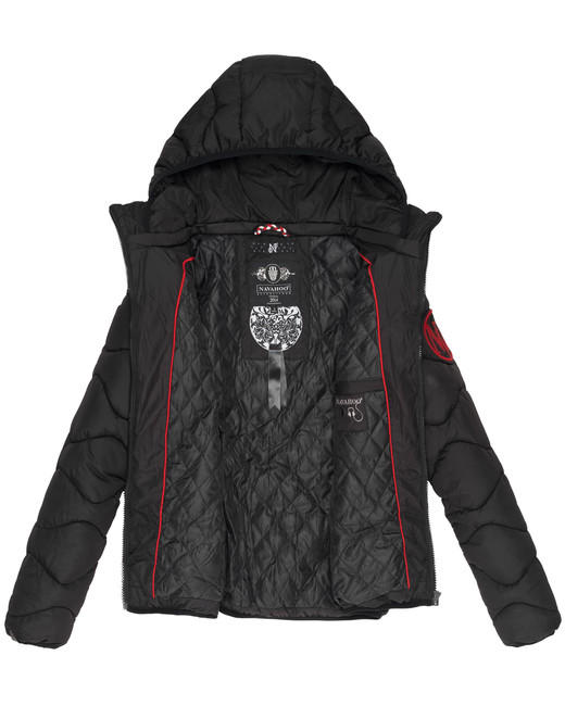 Navahoo KEY COLOR women's winter hooded jacket, black
