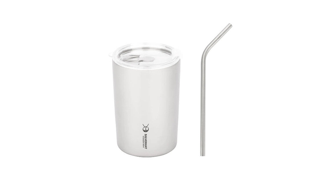Silverant titanov lonček s slamico dvostenski 400 ml