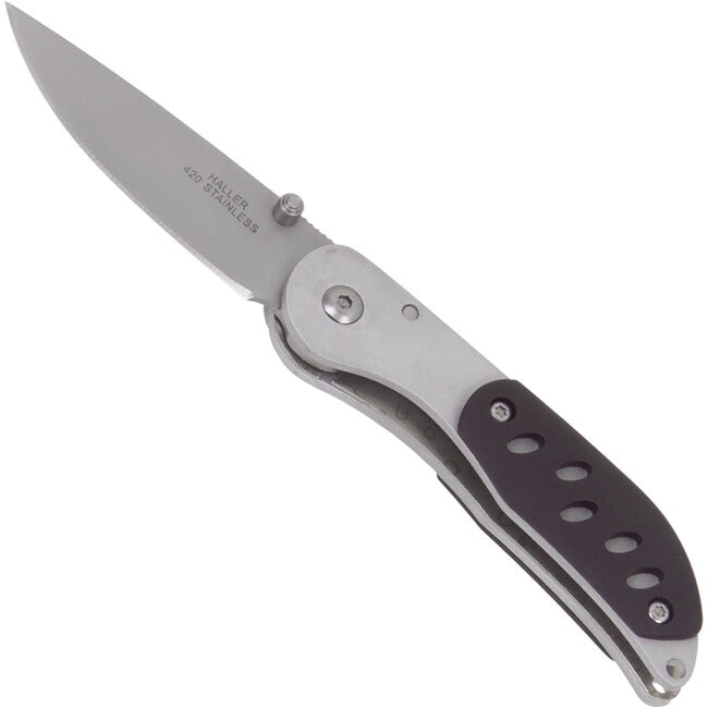 Haller Einhand-Taschenmes 42924 žepni nož, srebro mat