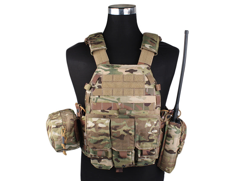 Emersongear LBT6094A Plate Carrier with 3 Pouches, Multicam 500D