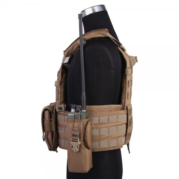 Emersongear LBT6094A nosilec plošč 500D s 3 vrečkami, coyote