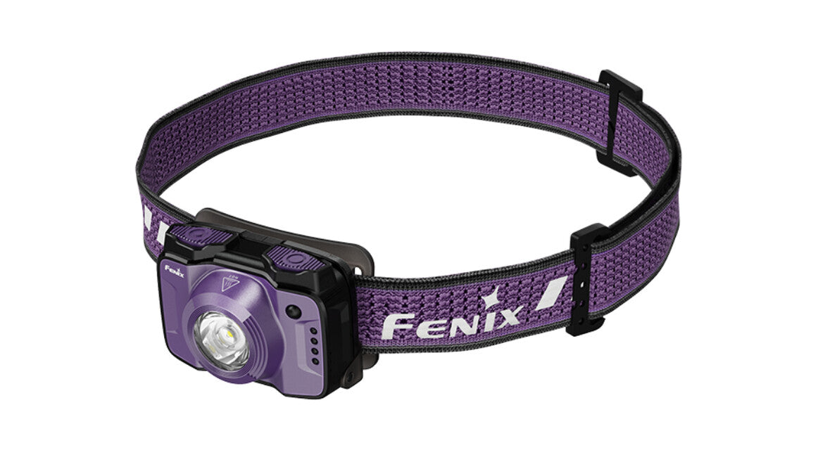 Fenix HL12R V2.0 napihljiva naglavna svetilka, vijoličena