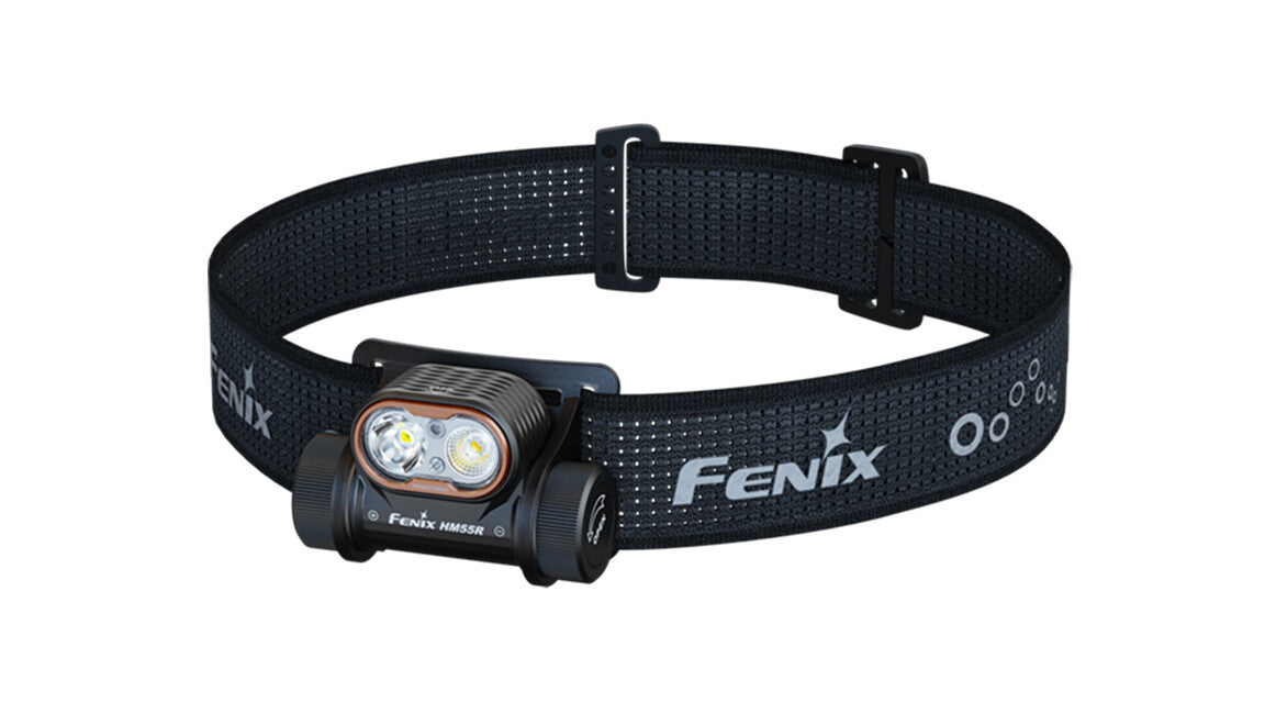 Fenix HM55R polnilna naglavna svetilka, črna