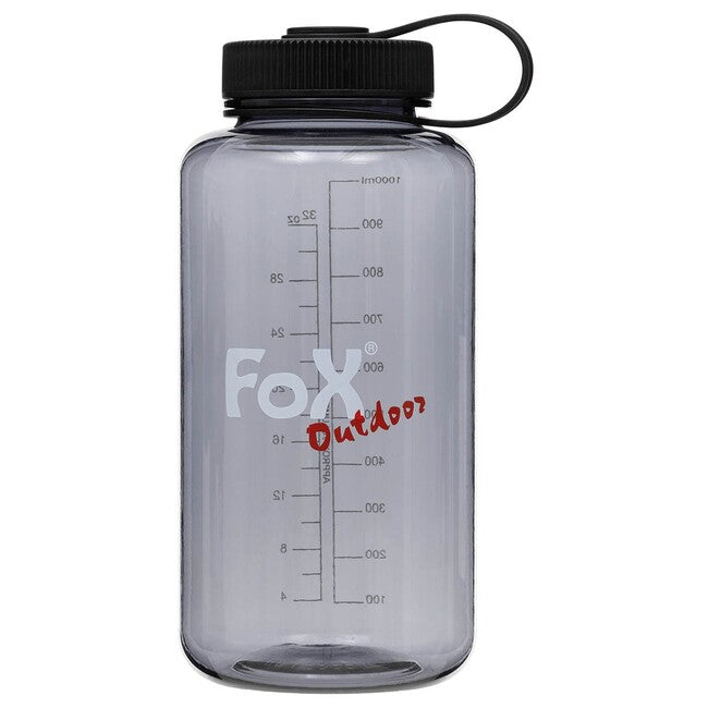 Fox Outdoor Tritan steklenica za pitje s širokimi vratom 1L, siva