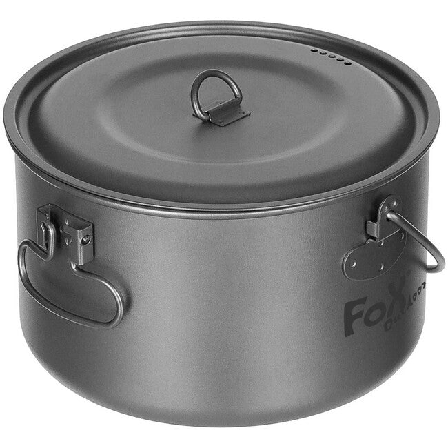 Fox Outdoor titanov lonček s pokrovko, cca 1,95 L