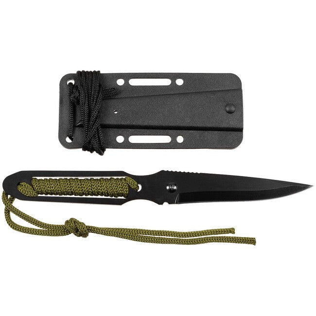 Fox Outdoor Action II nož, črn, ovita ročaj, s tokom