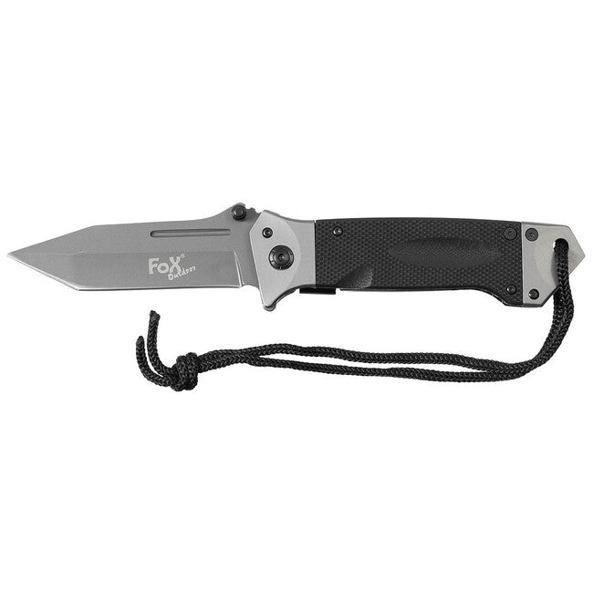 Fox Outdoor Jack žepni nož, črn, ročaj G10