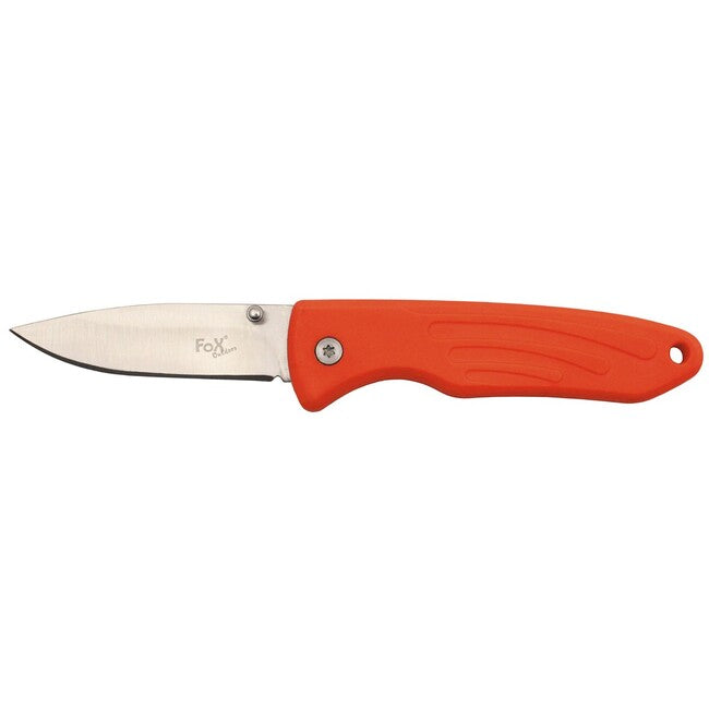Fox Outdoor Jack Single-Hand Knife, Orange, TPR Handle