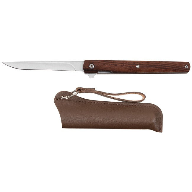 Fox Outdoor Jack Slim Knife, Single-Handed, Wooden Handle