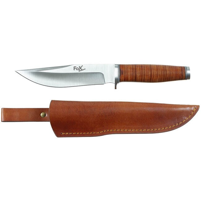 Fox Outdoor Pathfinder Ranger 16 nož usnjeno ročajem, s tokom