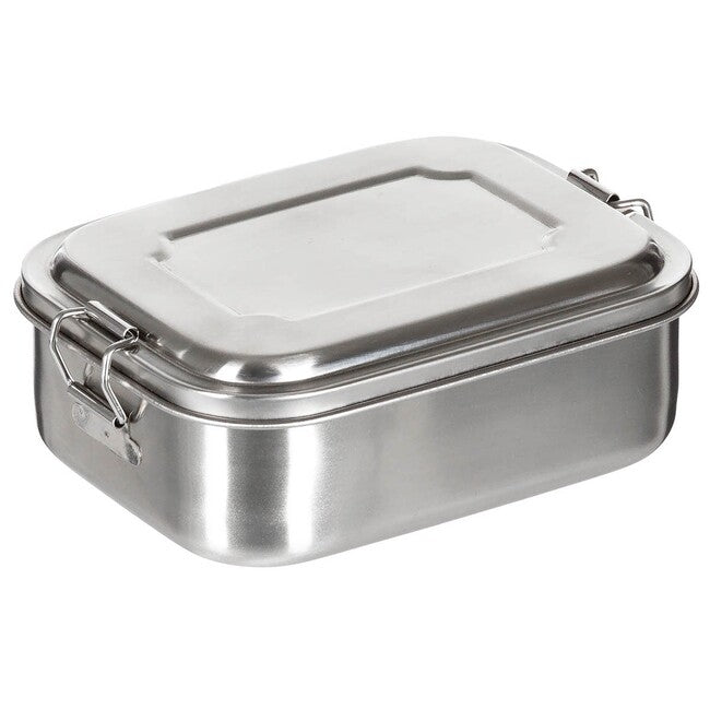 Fox Outdoor Stainless Steel Lunch Box, Approximately 16 x 13 x 6.2 cm