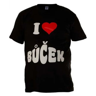 O&T Funny I Love bůček šaljiva majica, črna