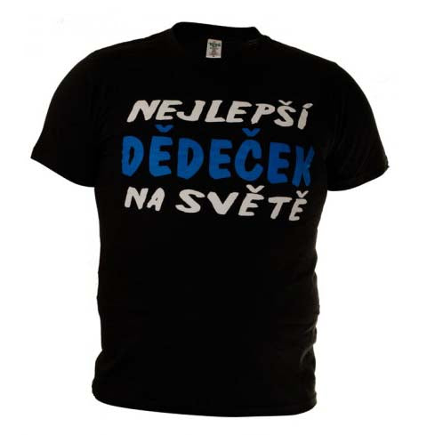 O&T Funny Šaljive najboljši dedeček majica, črna