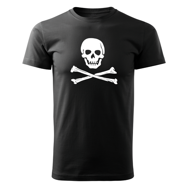 DRAGOWA črne kratke piratske majice 160g/m2