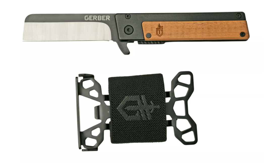 Gerber preklopni nož s denarnico 8cm, jeklo, 6,8 cm, rjav