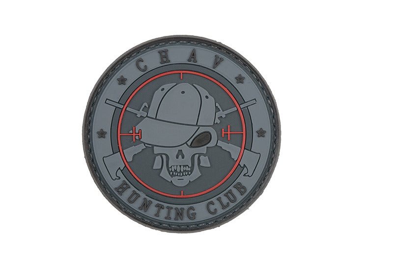 WARAGOD Hunting Club taktični našitek 6cm, siva