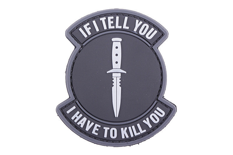 WARAGOD If I Tell You taktični našitek 7 x 5cm tactical, črn