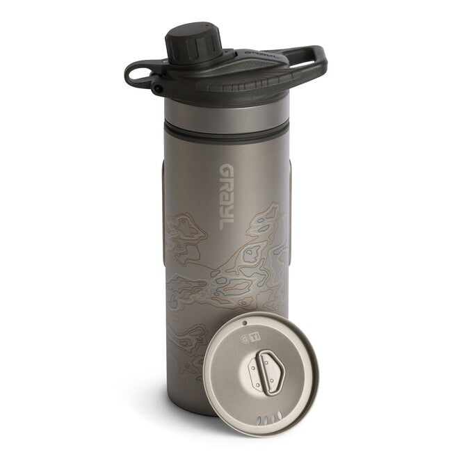 GRAYL GeoPress™ Titanium Purifier filtrirna steklenica + Cook Lid, črna