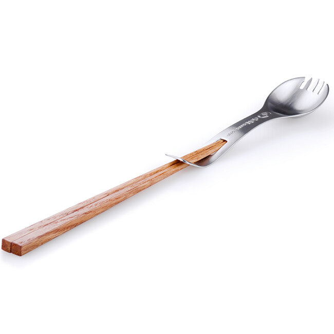GSI Outdoors Glacier nerjaveči spork s jesenovimi palčkami