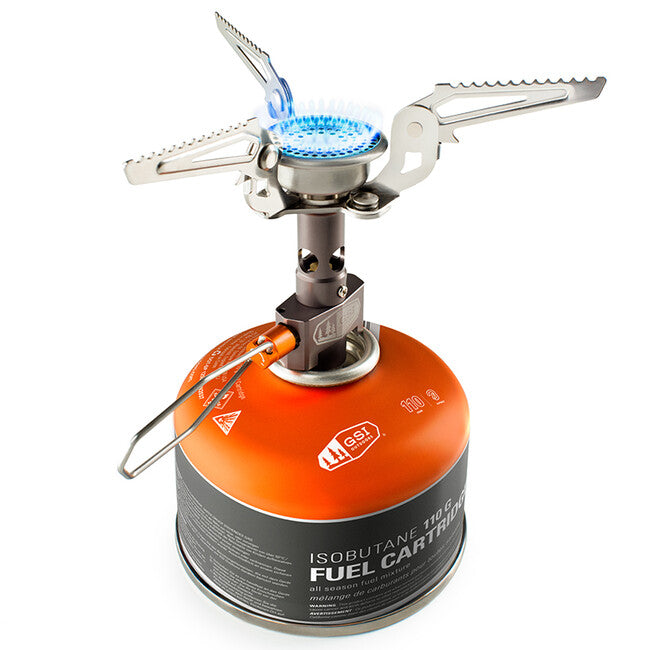GSI Outdoors Pinnacle Canister Stove plinski pohodniški kuhalni aparat, srebro