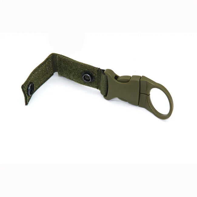 DRAGOWA Tactical Oasis Nylon Bottle Holder with Carabiner, Black