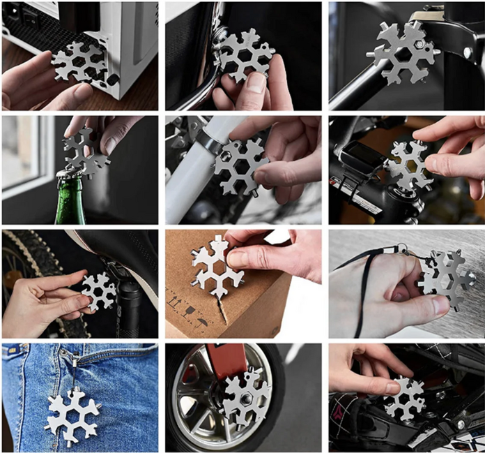 DRAGOWA Tactical nerjaveči multitool 19v1 Hollow, srebrn