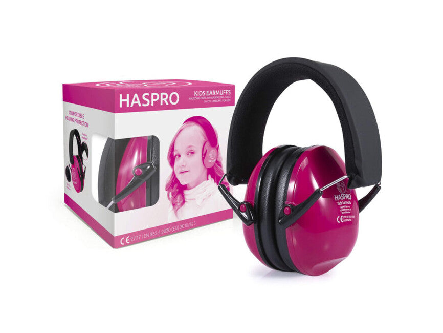 Haspro Kids Earmuffs zaščitne slušalke 4+, rožnata