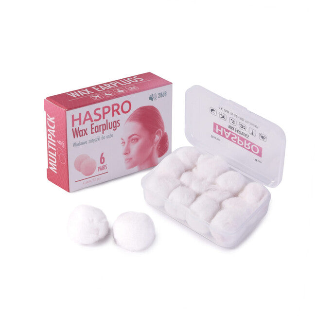 Haspro Wax Earplugs ušesne čepke (6 parov)