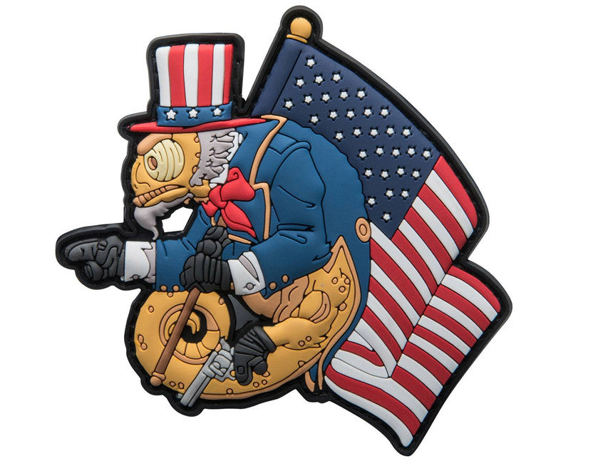Helikon-Tex 3D PVC Chameleon Uncle Cham Patch, Yellow/Blue