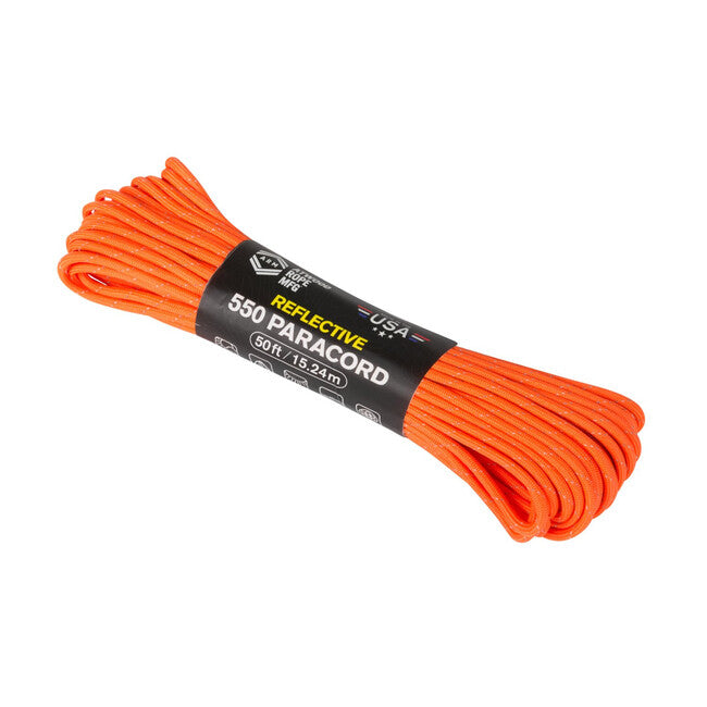 Helikon-Tex 550 Paracord refleksni, oranžen (50ft)