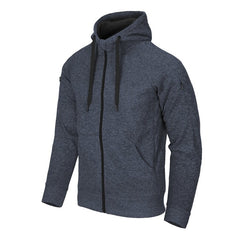 Helikon-Tex Covert pulover s kapuco (FullZip), modra melanž