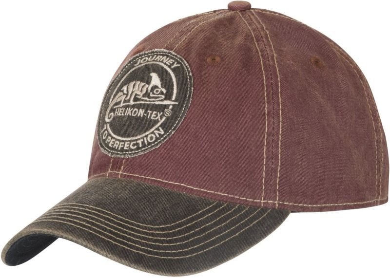 Helikon-Tex Snapback kapa Dirty Washed Cotton, bordo/črna