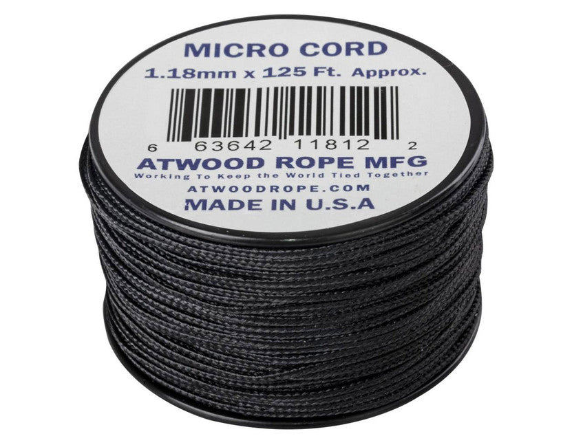 Helikon-Tex Micro Cord 125FT Paracord, 37.5 meters, Black