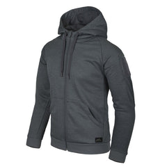 Helikon-Tex URBAN TACTICAL HOODIE pulover s kapuco, ves zadrgan, Melange Black-Grey