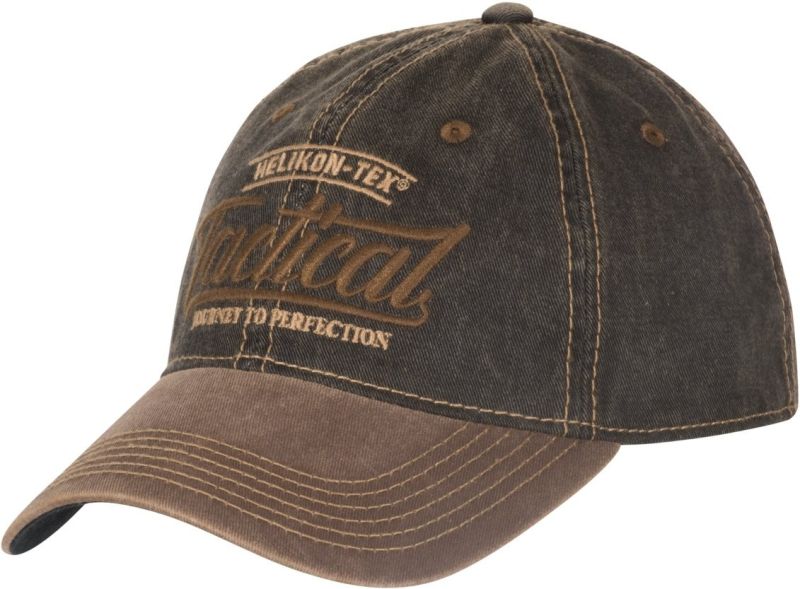 Helikon-Tex snapback kapa taktična Dirty Washed Cotton, Dirty Washed črna/rjava