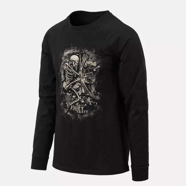 Helikon-Tex Fight to the grave majica z dolgimi rokavi, črna