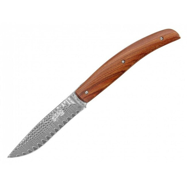 Herbertz Damast Sandel žepni nož 8,5cm, rjava