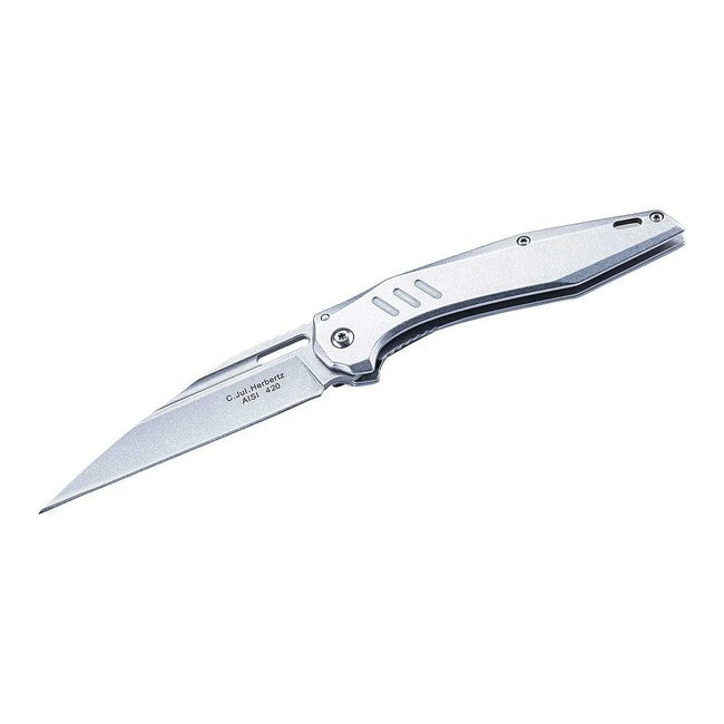 Herbertz enoročni žepni nož, celocelični, Stonewash, 9cm